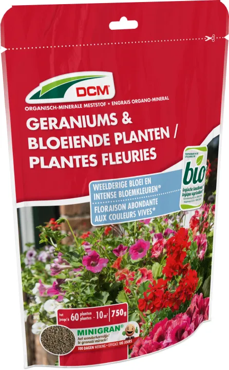 DCM Meststof Geraniums & Bloeiende Planten 0,75 kg BIO