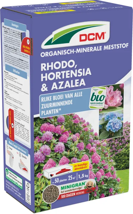 DCM Meststof Rhodo, Hortensia & Azalea 1,5 kg BIO