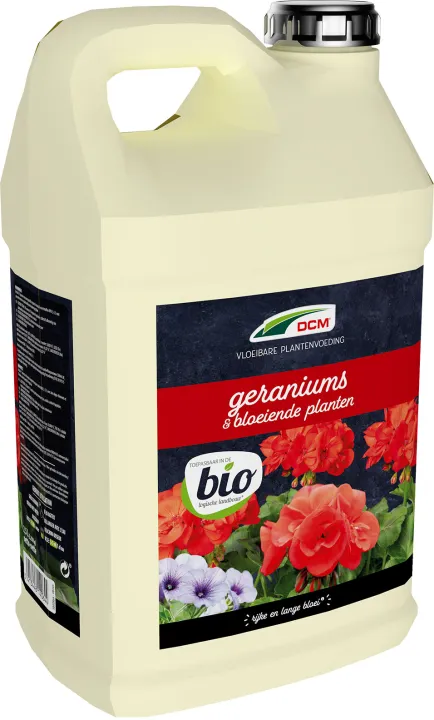 DCM Vloeibare Plantenvoeding Geraniums & Bloeiende Planten 2,5 L BIO