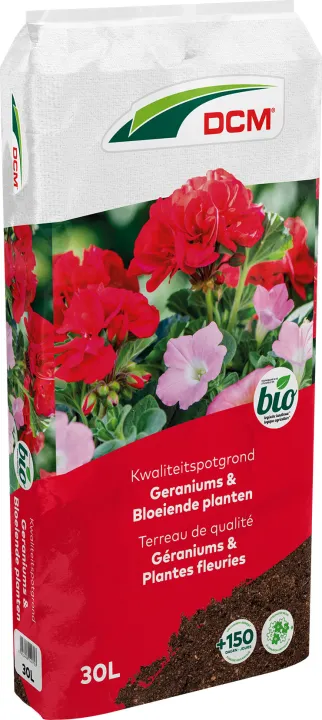 DCM Potgrond Geraniums & Bloeiende planten 30 L BIO