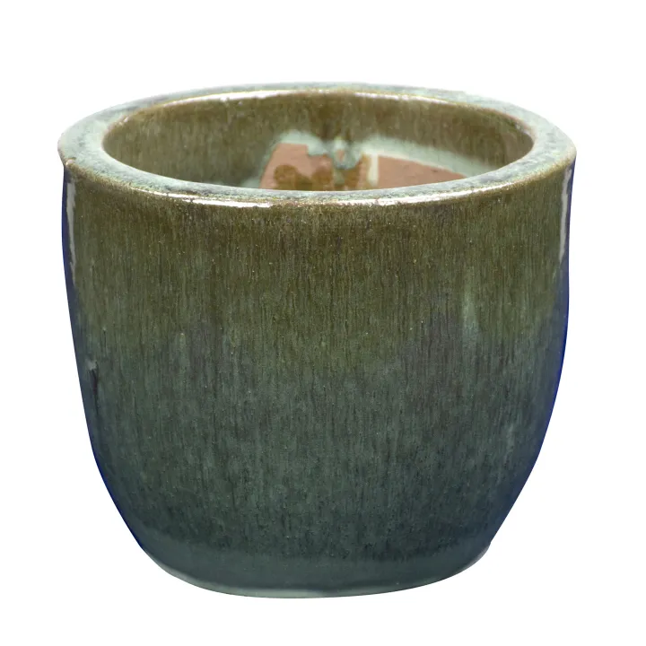 Glazed eggpot d39cm h31cm jade