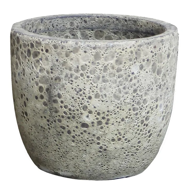 Glazed eggpot d39cm h31cm s-white