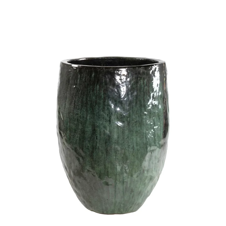Glazed Organic rond d29cm h40cm jade