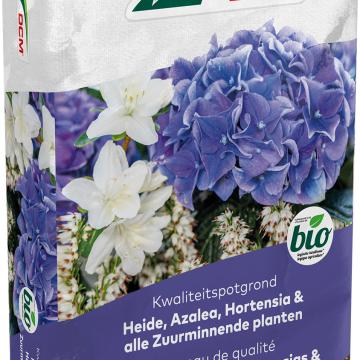 DCM Potgrond heide, azalea, hortensia & alle zuurminnende planten 60 L BIO