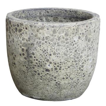 Glazed eggpot d39cm h31cm s-white