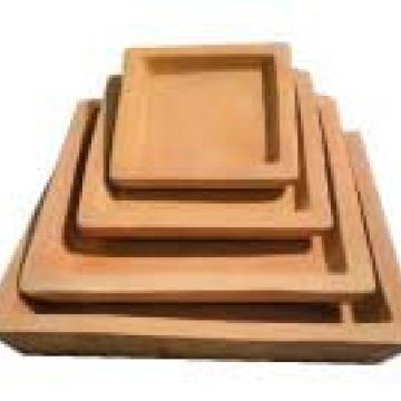 Vierkante onderschotel b24 Terracotta